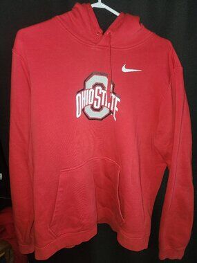 Official Nike Ohio State Buckeyes Pullover Hoodie – Red – Size Medium